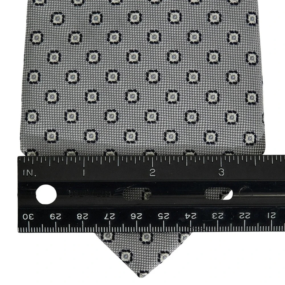 JOS. A. BANK Executive Collection Silk Necktie Designer Geometric Gray/Black